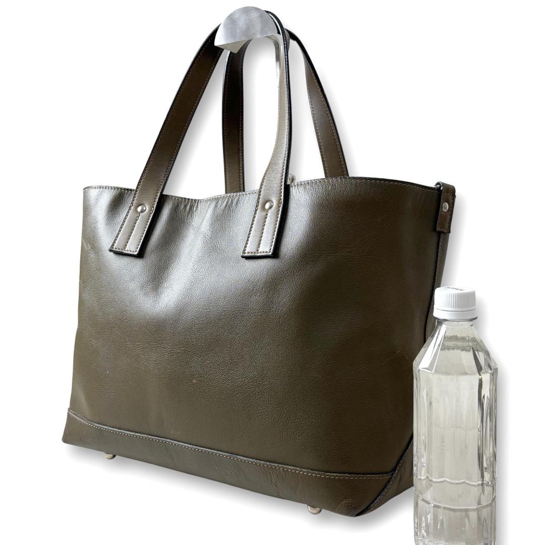 SOMES SADDLE トートバッグ レザー 革 本革 オリーブ カーキ