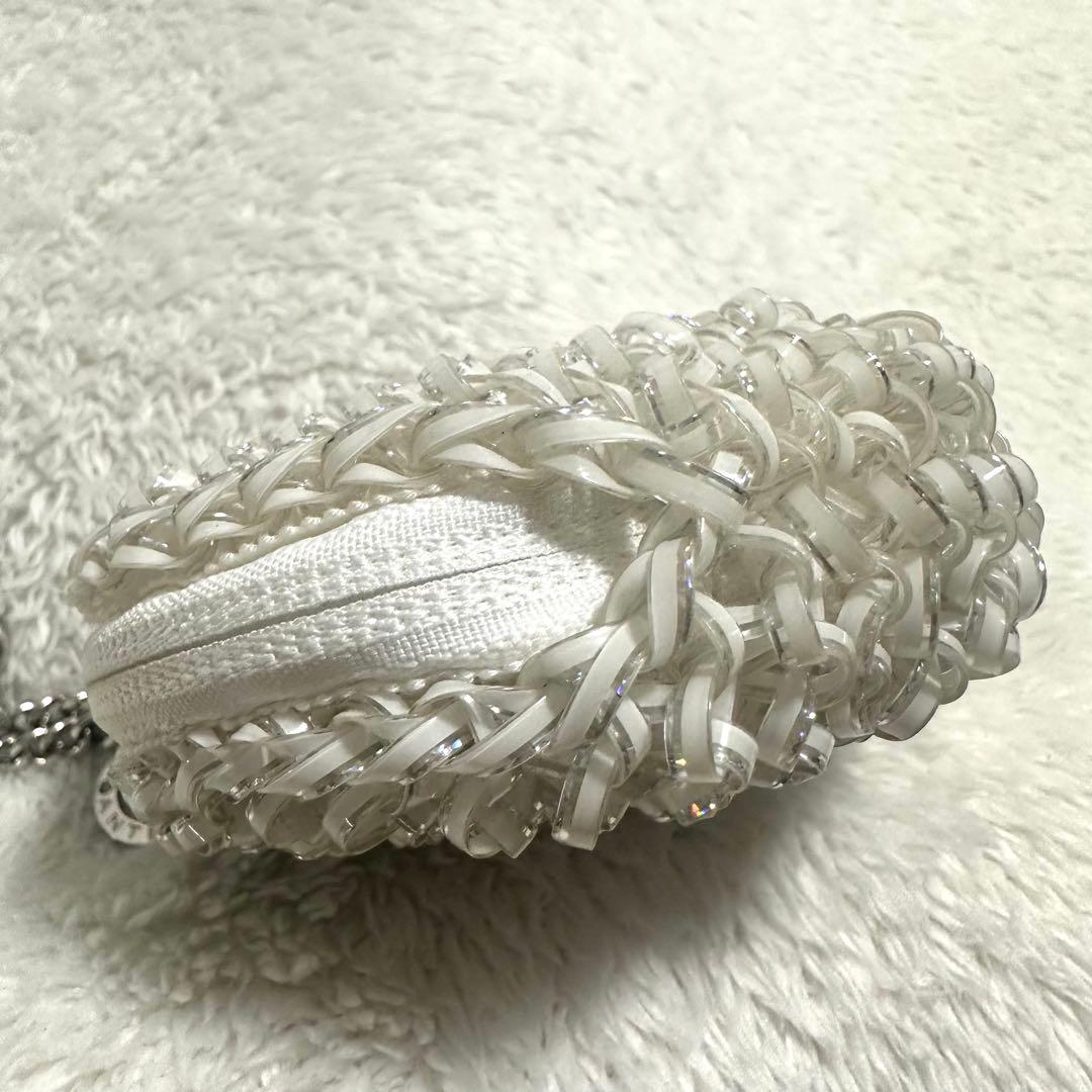 美品　ANTNPRIMA アンテプリマ　ポーチ　オーロラホワイト　ワイヤー　小物