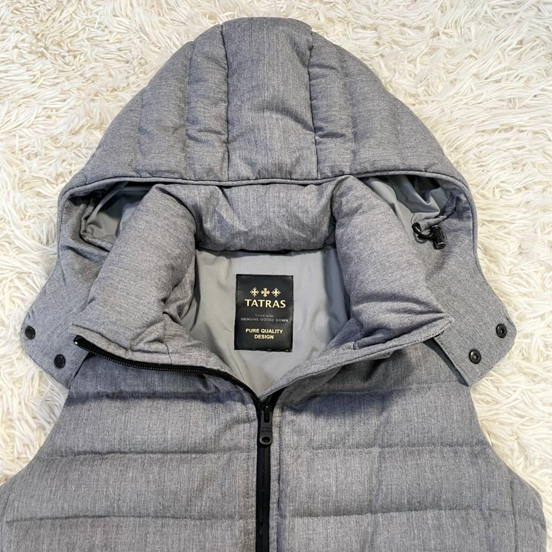 【美品】タトラス GIOCONDA ダウンベスト 2way ウール グレー 03