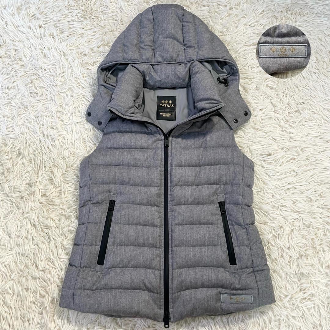 【美品】タトラス GIOCONDA ダウンベスト 2way ウール グレー 03