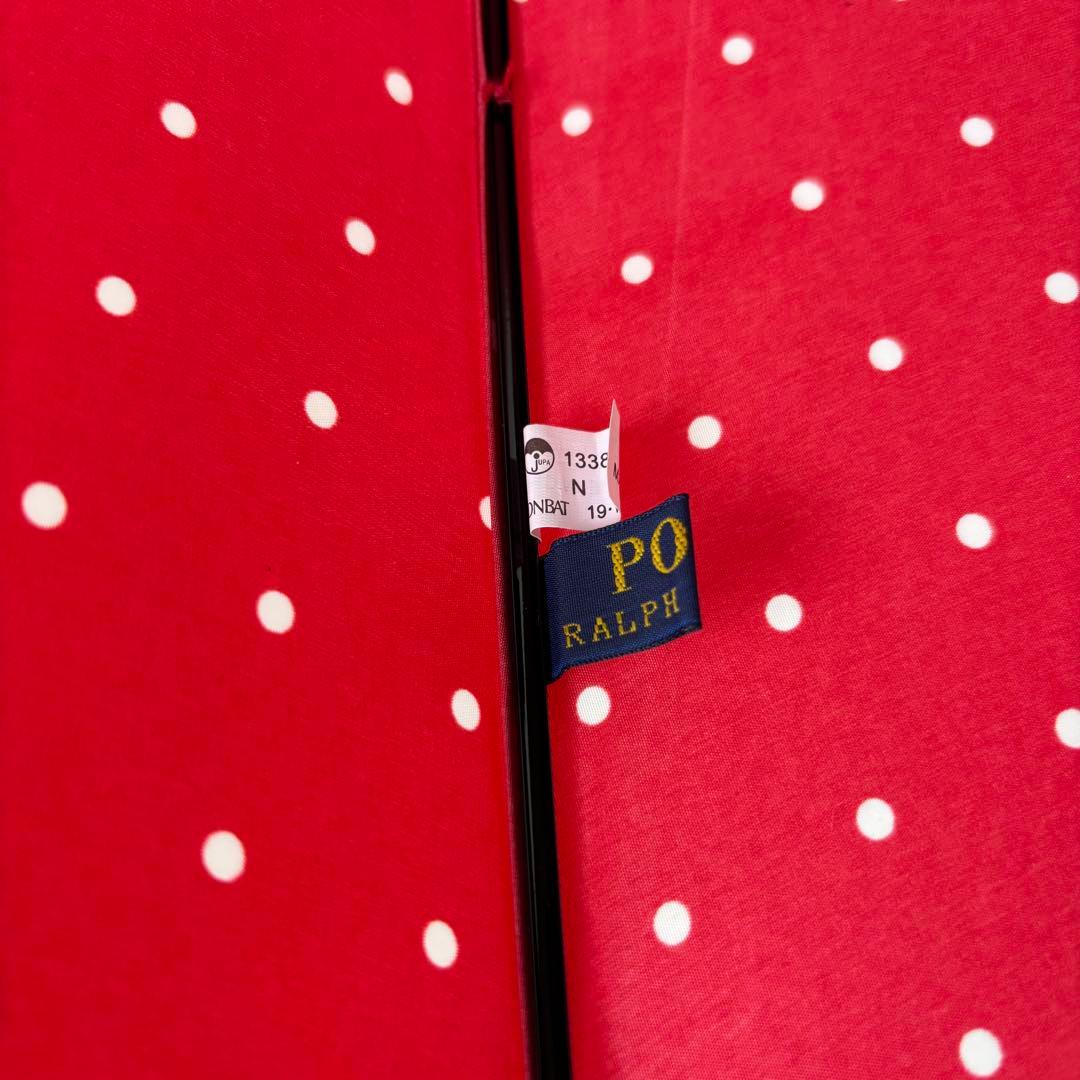 未使用品　Polo RalphLaurenポロラルフローレン 傘 赤白ドット水玉