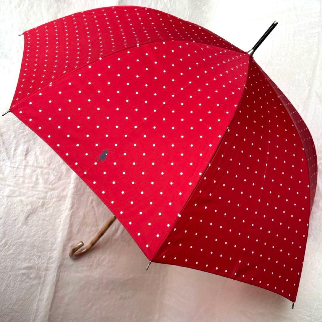 未使用品　Polo RalphLaurenポロラルフローレン 傘 赤白ドット水玉