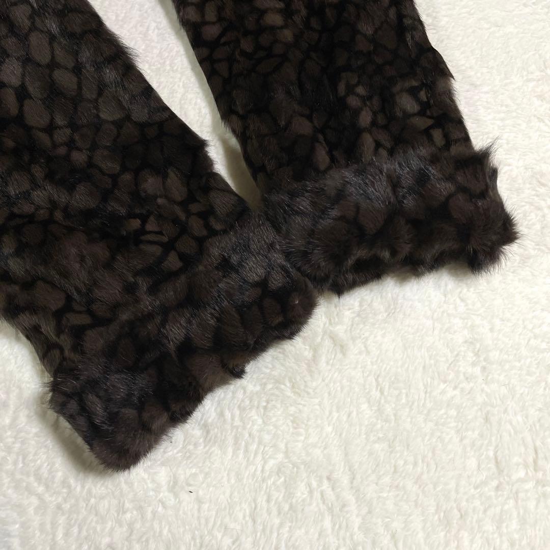 着丈約100cm ロシアリス リバーシブル ファーコート ロング なめし柔らか