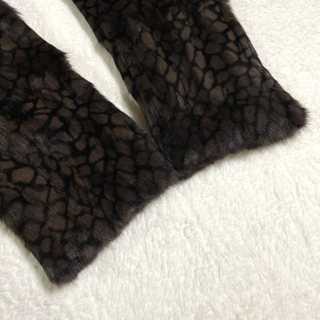 着丈約100cm ロシアリス リバーシブル ファーコート ロング なめし柔らか