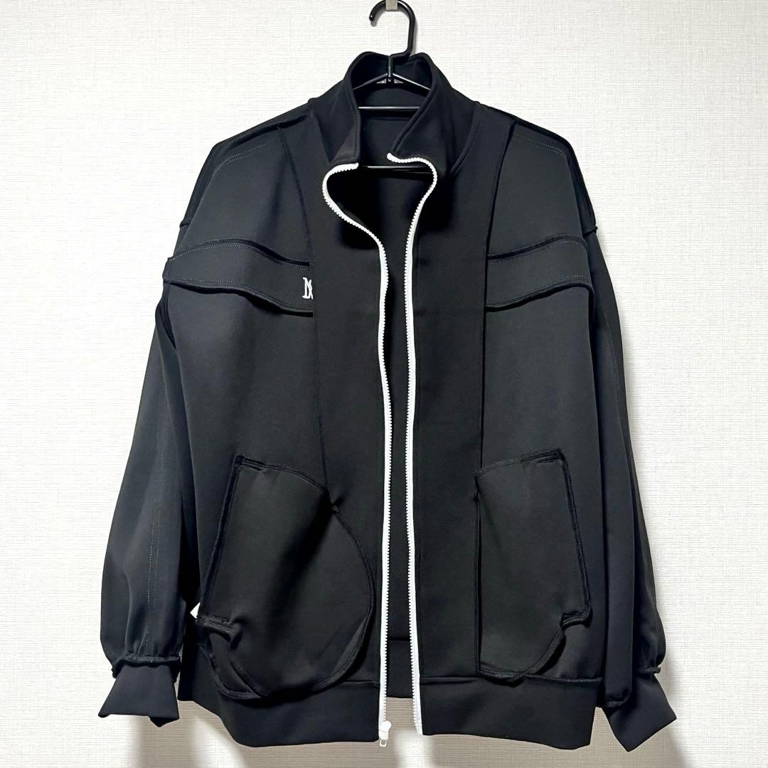 【美品】Rosé Muse パイピング ジャージー アウター FREE 黒×白