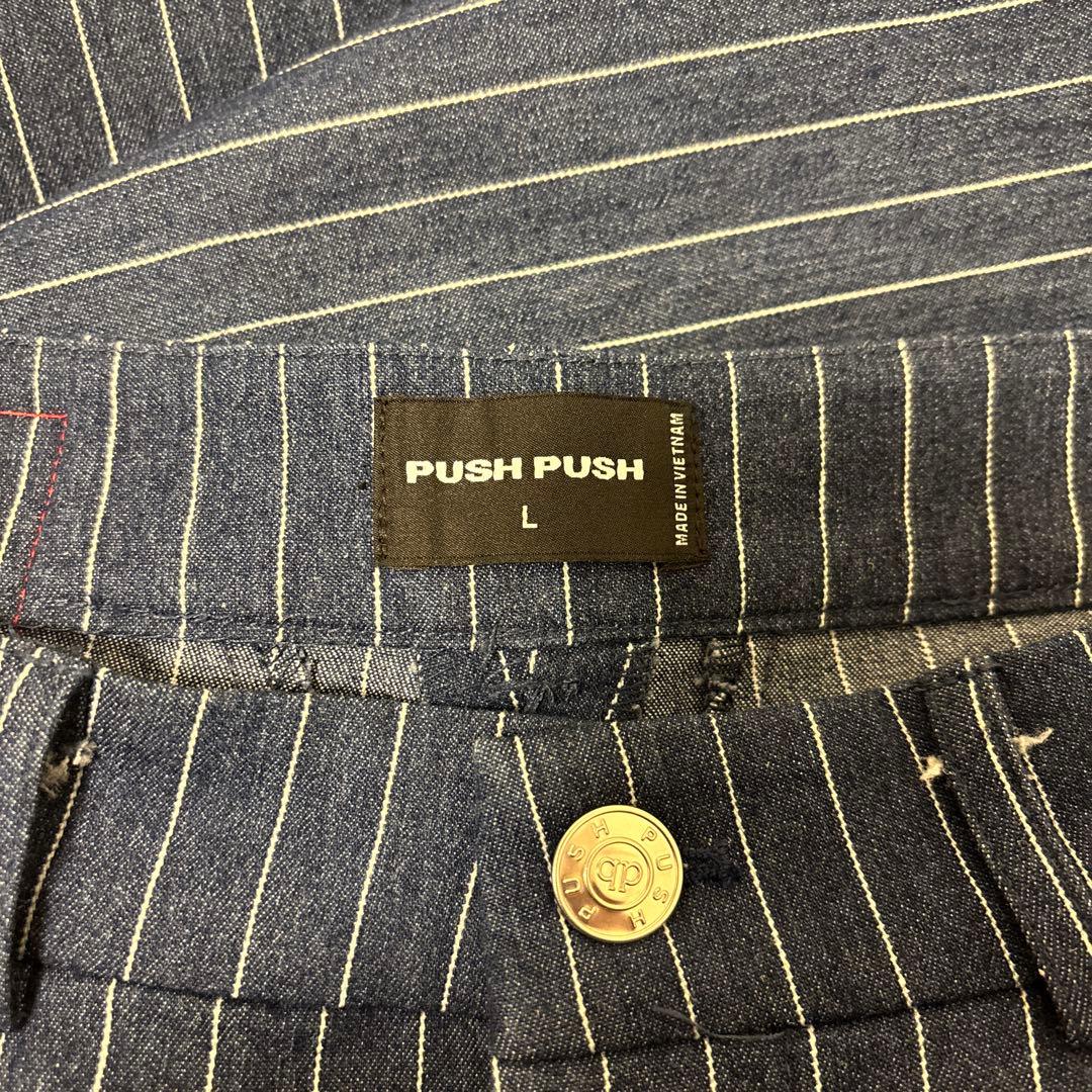 PUSHPUSHストライプワイドスラックス