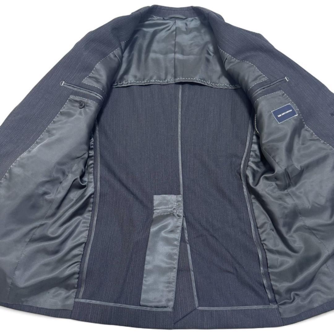 早い者勝ち！　極美品　ザ スーツ カンパニー　3ピース　グレー　ストライプ