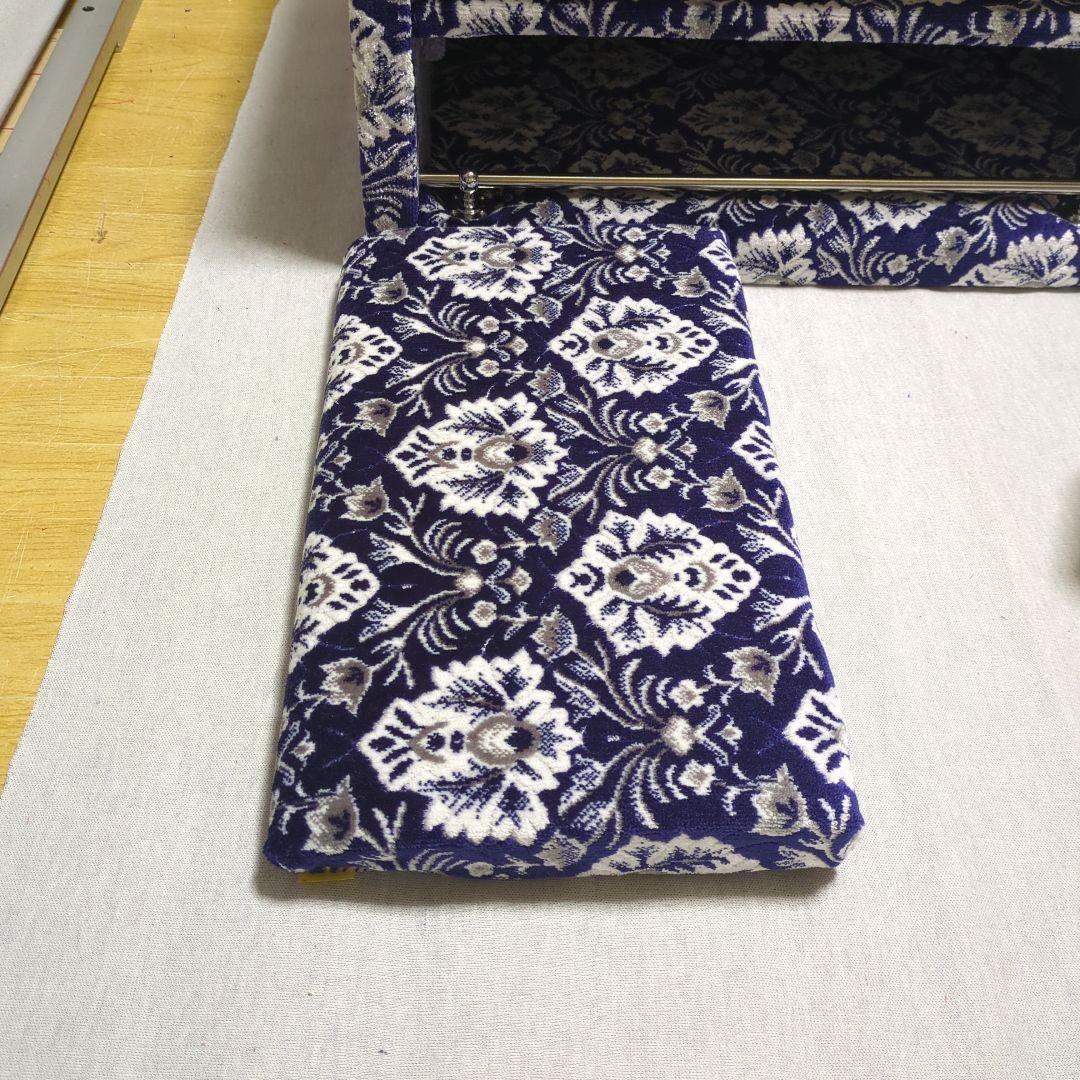 【桃か剣】コンソールBOX棚3点セット【新格子濃紺】