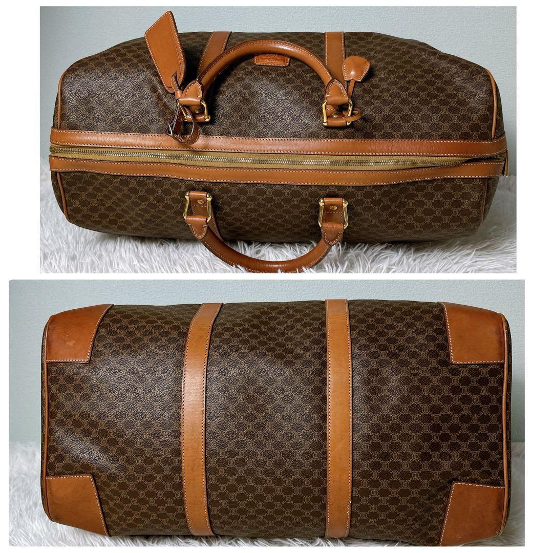 美品✨セリーヌ ボストンバック 大容量 マカダム柄 トリオンフ 鍵付 ネームタグ