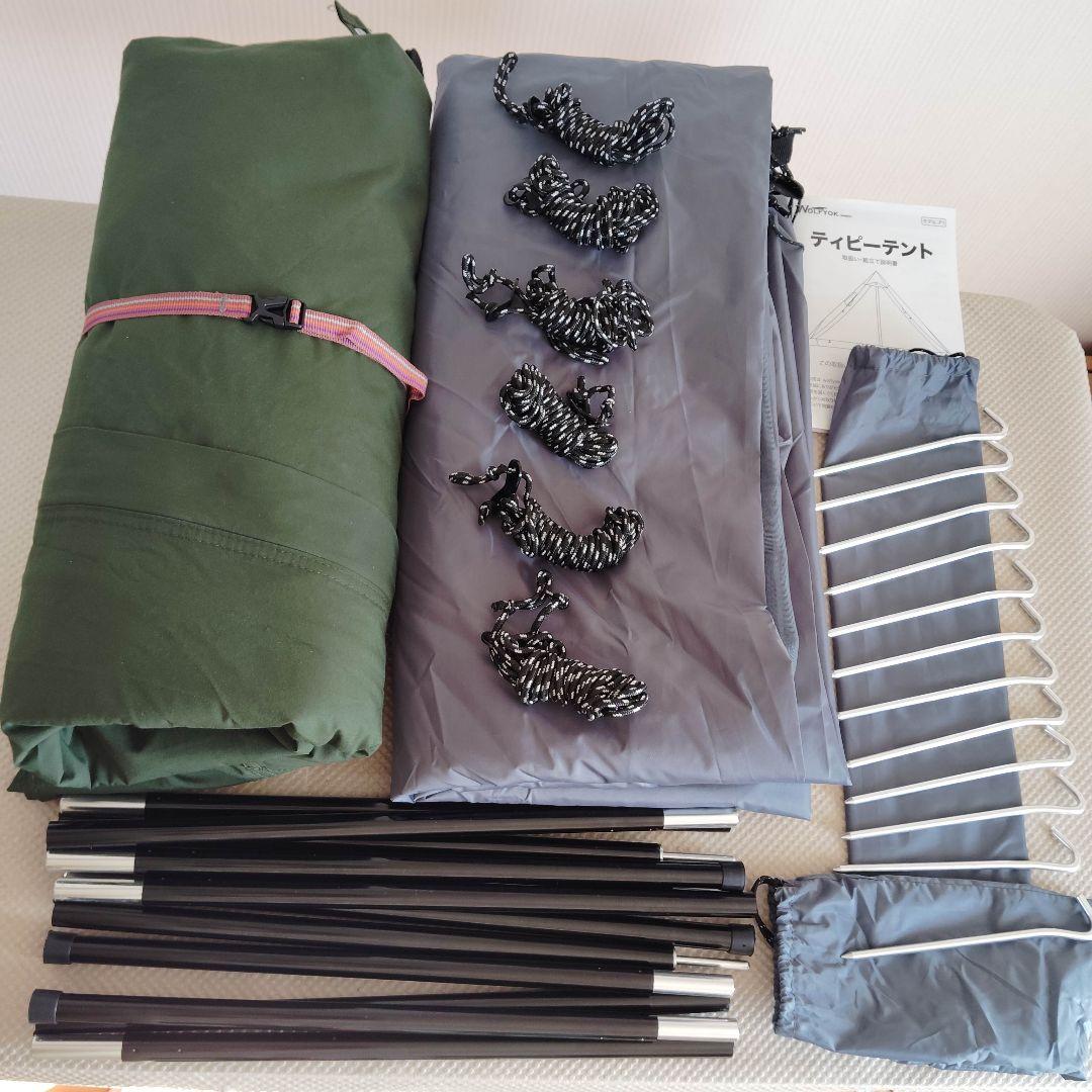 Wolfyok ワンポールT/C　ソロティピーテント 煙突ポート付