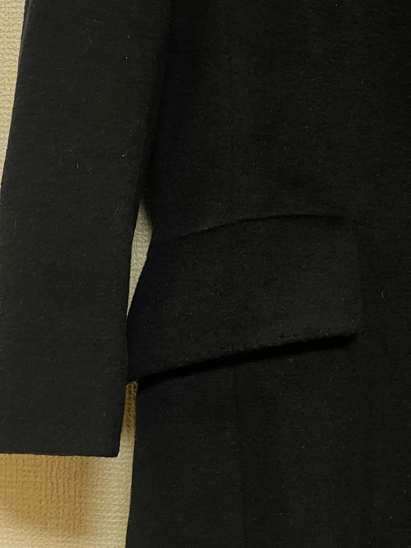 7号 クリスチャンディオール カシミヤ混 チェスターコート ブラック ネイビー