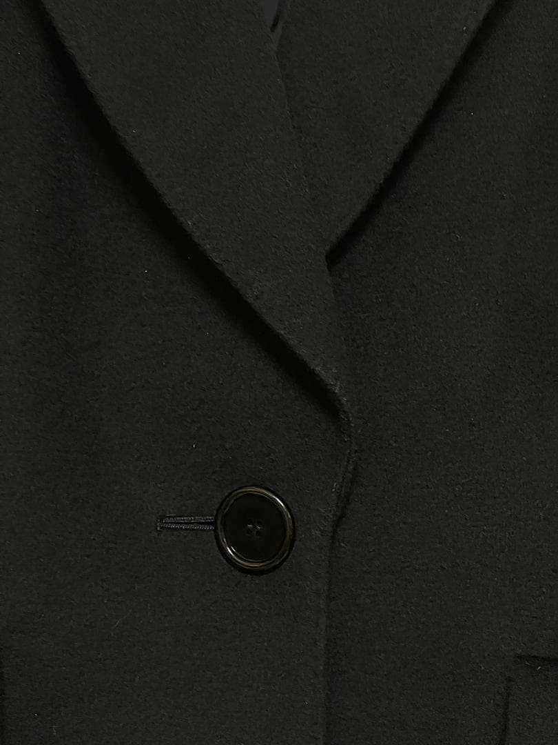 7号 クリスチャンディオール カシミヤ混 チェスターコート ブラック ネイビー