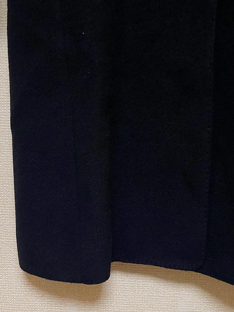 7号 クリスチャンディオール カシミヤ混 チェスターコート ブラック ネイビー