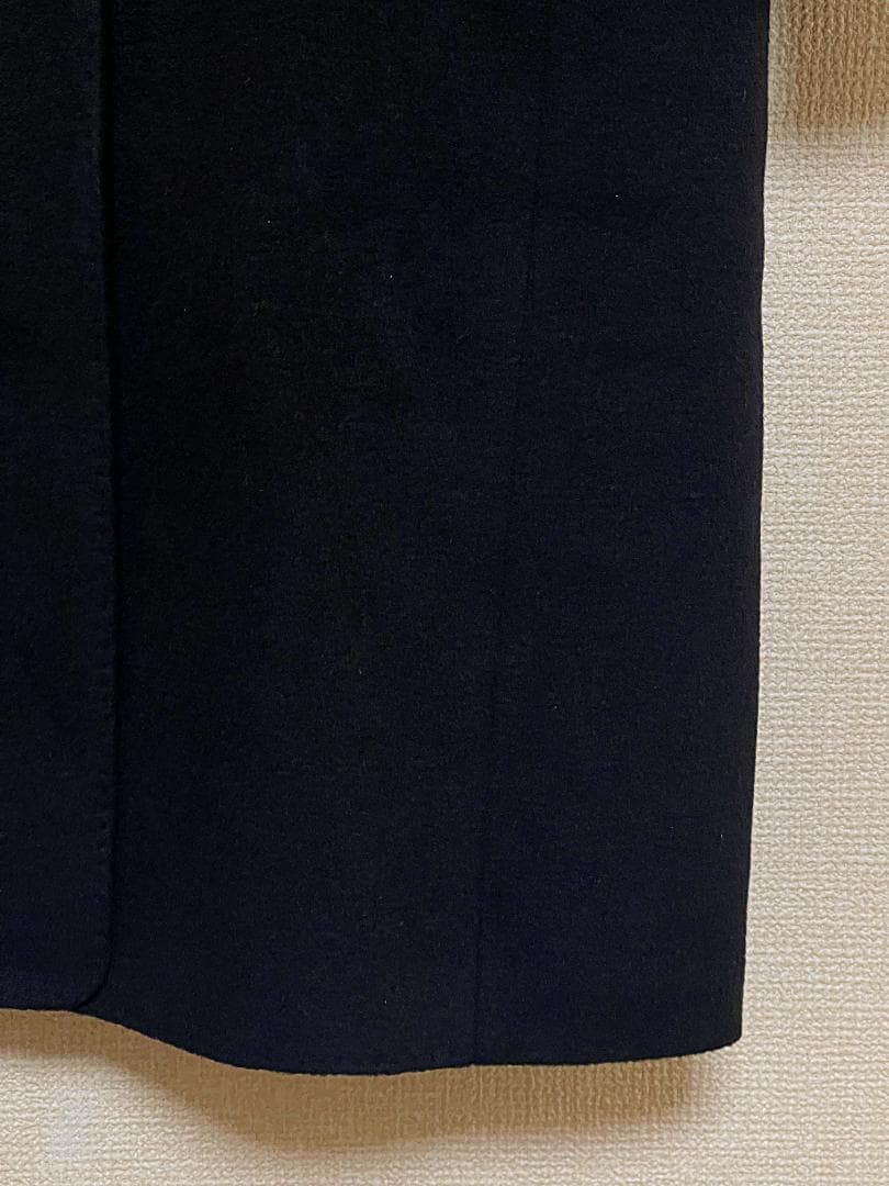 7号 クリスチャンディオール カシミヤ混 チェスターコート ブラック ネイビー