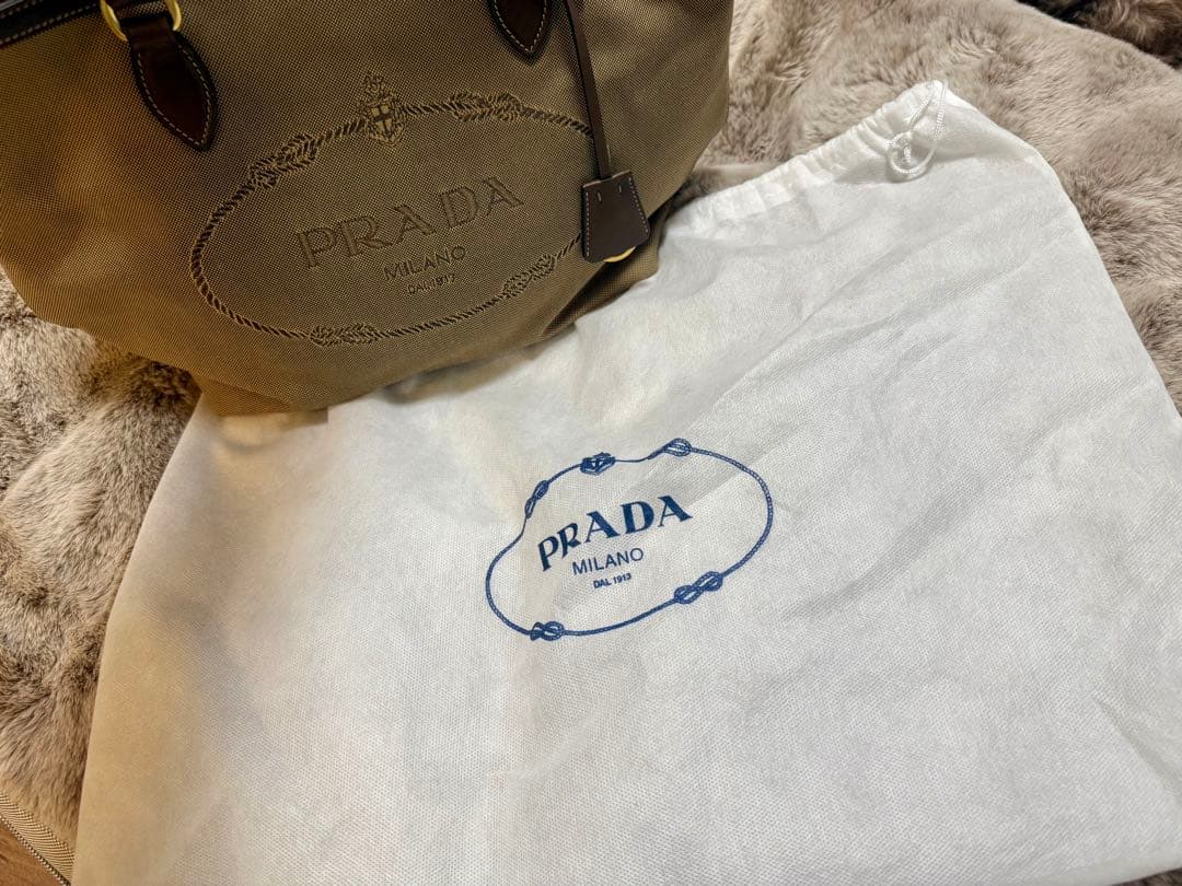 PRADA ブラウン トートバッグ 保存袋付き