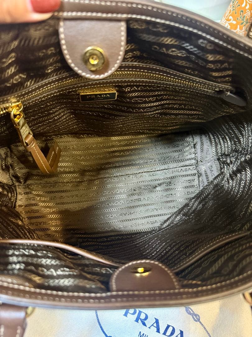 PRADA ブラウン トートバッグ 保存袋付き
