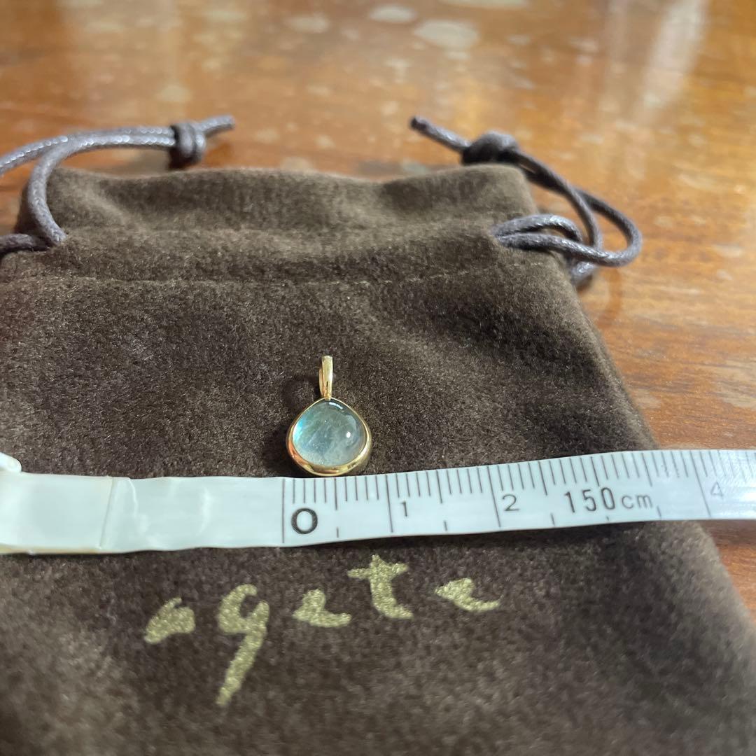 新品　アガット agete 現行品　K10 クォーツ　ラブラドライト チャーム