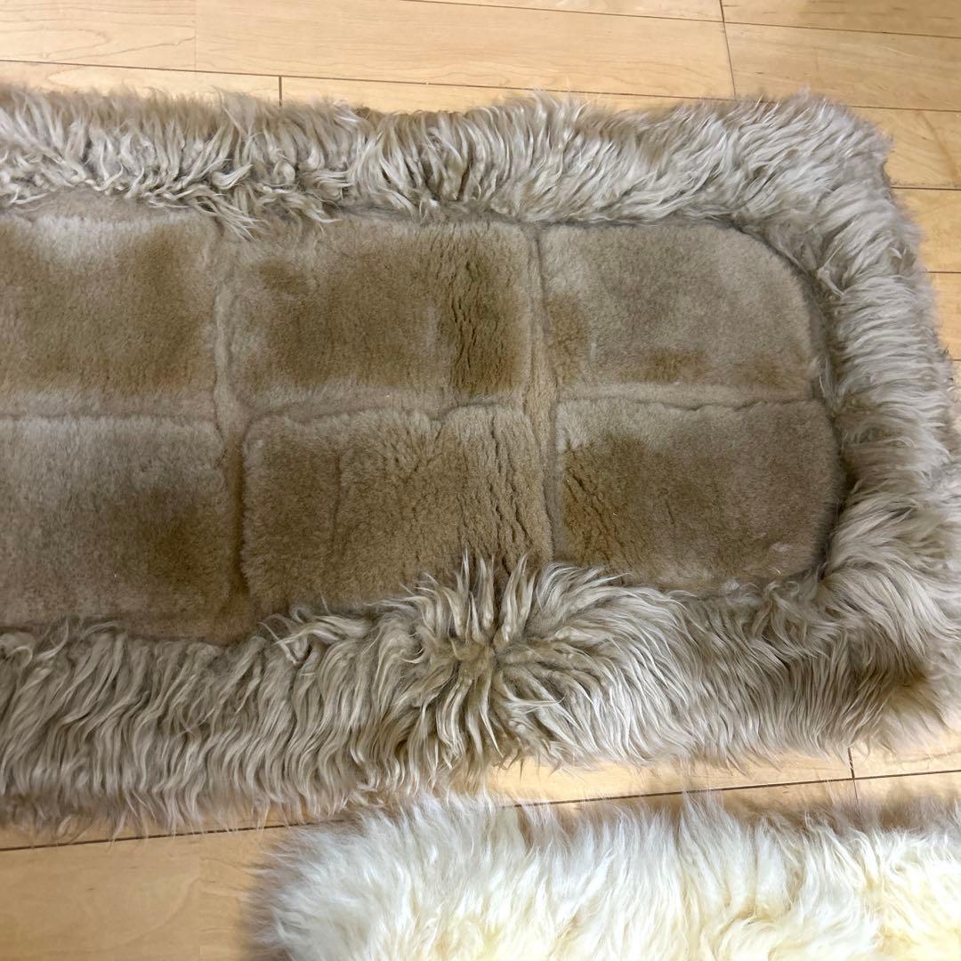 【未使用品】ムートン 羊毛皮 5点セット