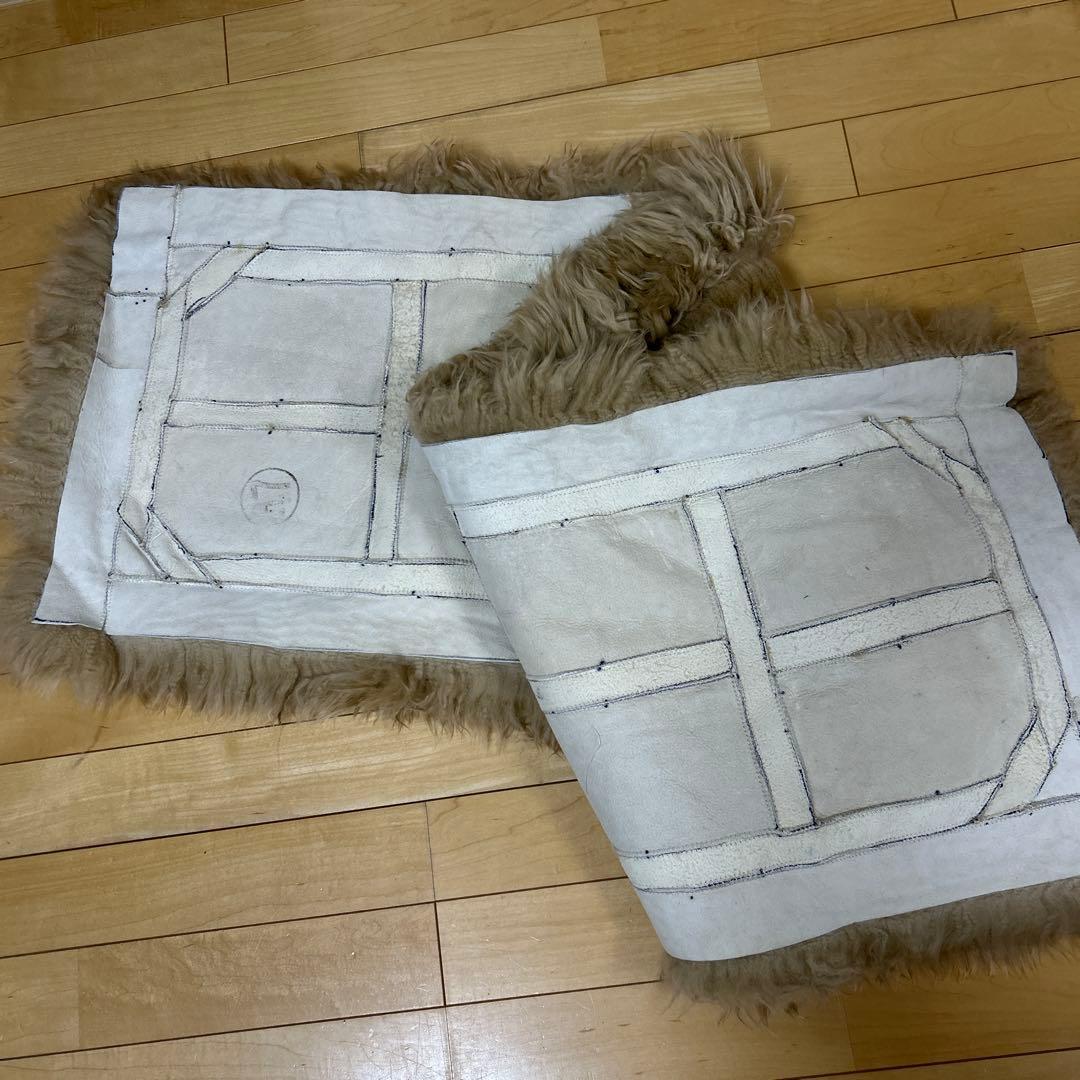 【未使用品】ムートン 羊毛皮 5点セット