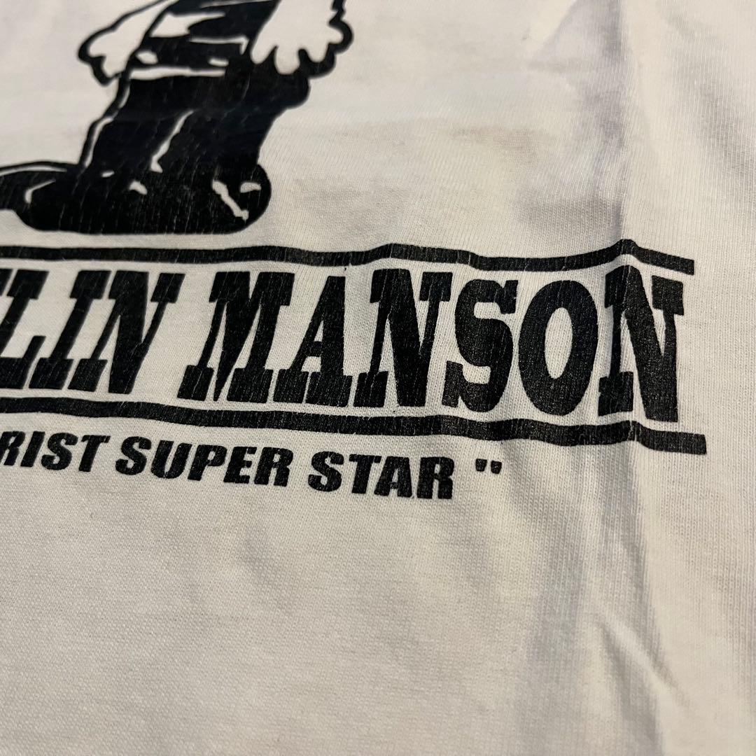 【USA製】90s マリリンマンソン × スヌーピー 7分袖 ラグランTシャツL