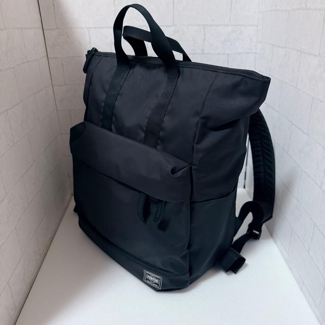 未使用級 ポーター ムース 2way デイパック L ブラック