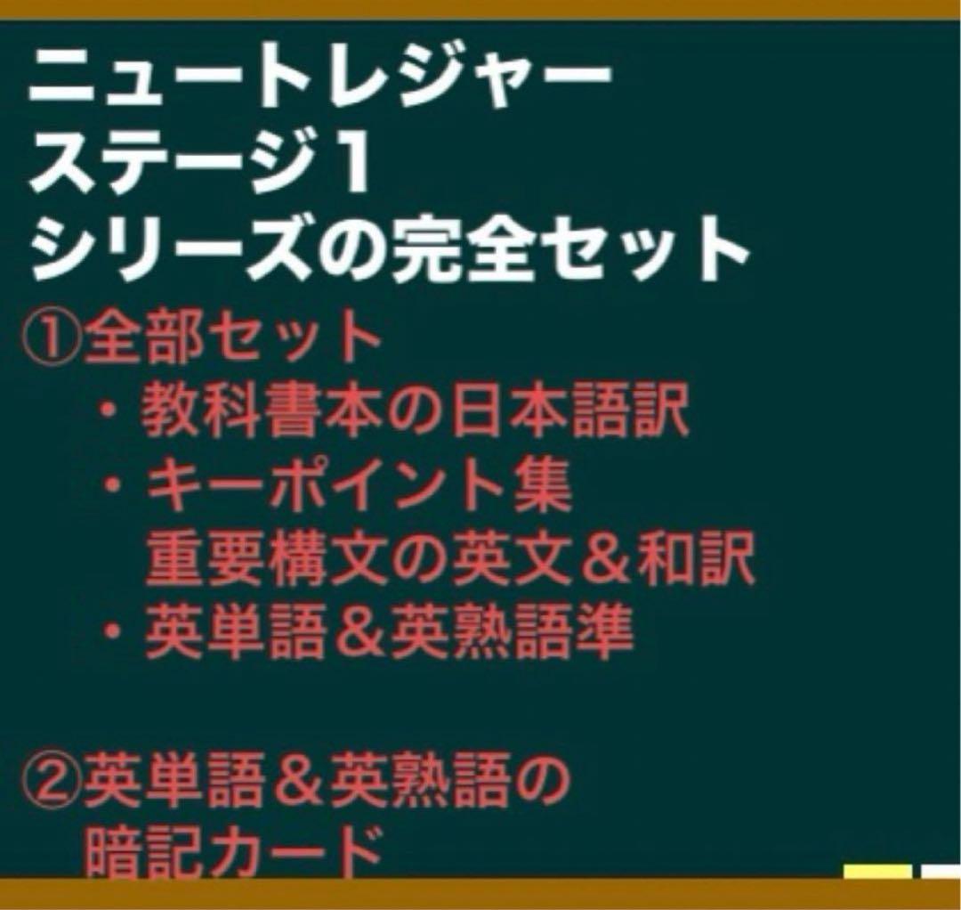 【中１ 学習セット】ニュートレジャー　①全部セット&②単語熟語暗記カードセット