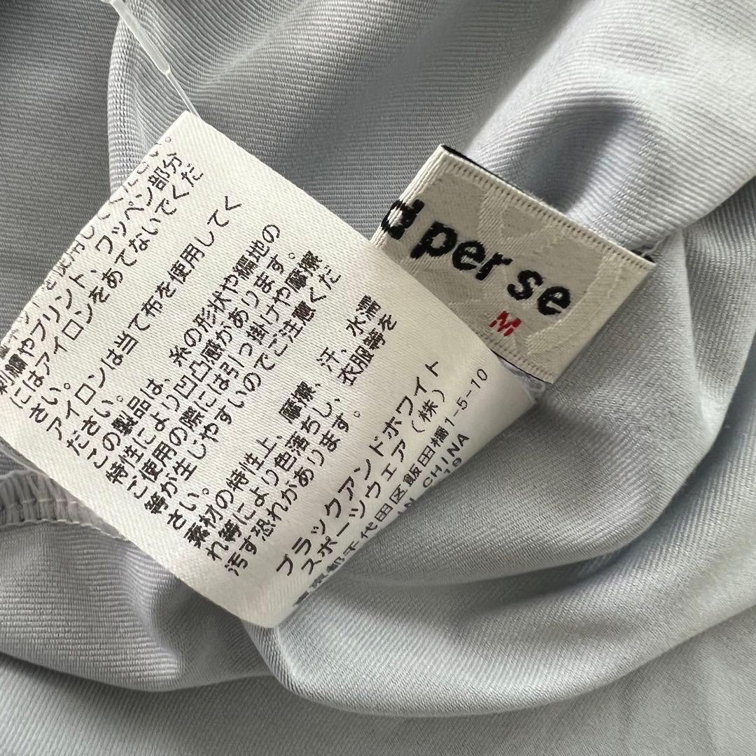 and per se アンパスィ　レース　モックネック　長袖シャツ　ゴルフ　ロゴ