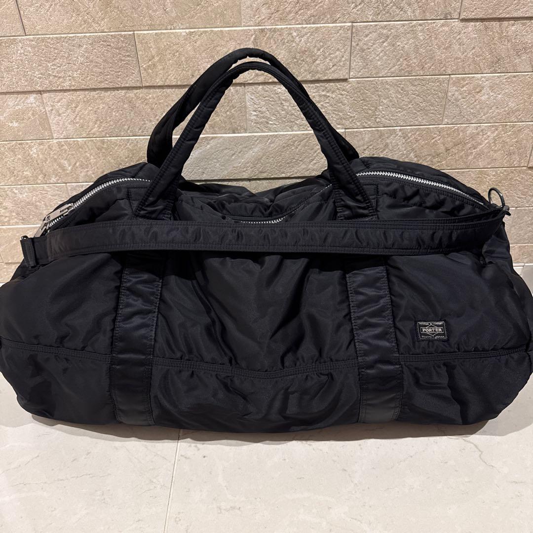 【値下げ】PORTERタンカー　ドラムバッグ大　ブラック