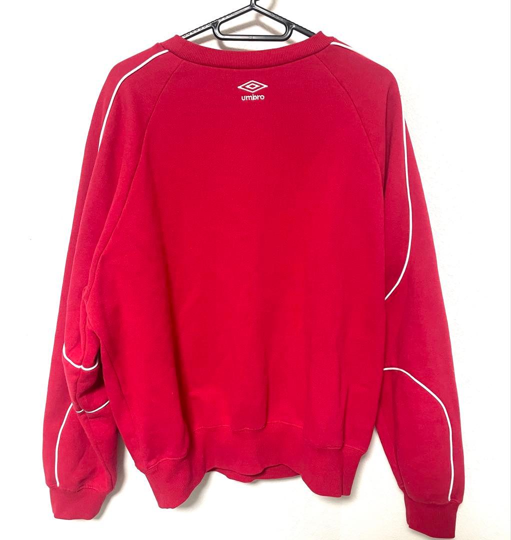 HTH×UMBRO crew sweat red Fサイズ