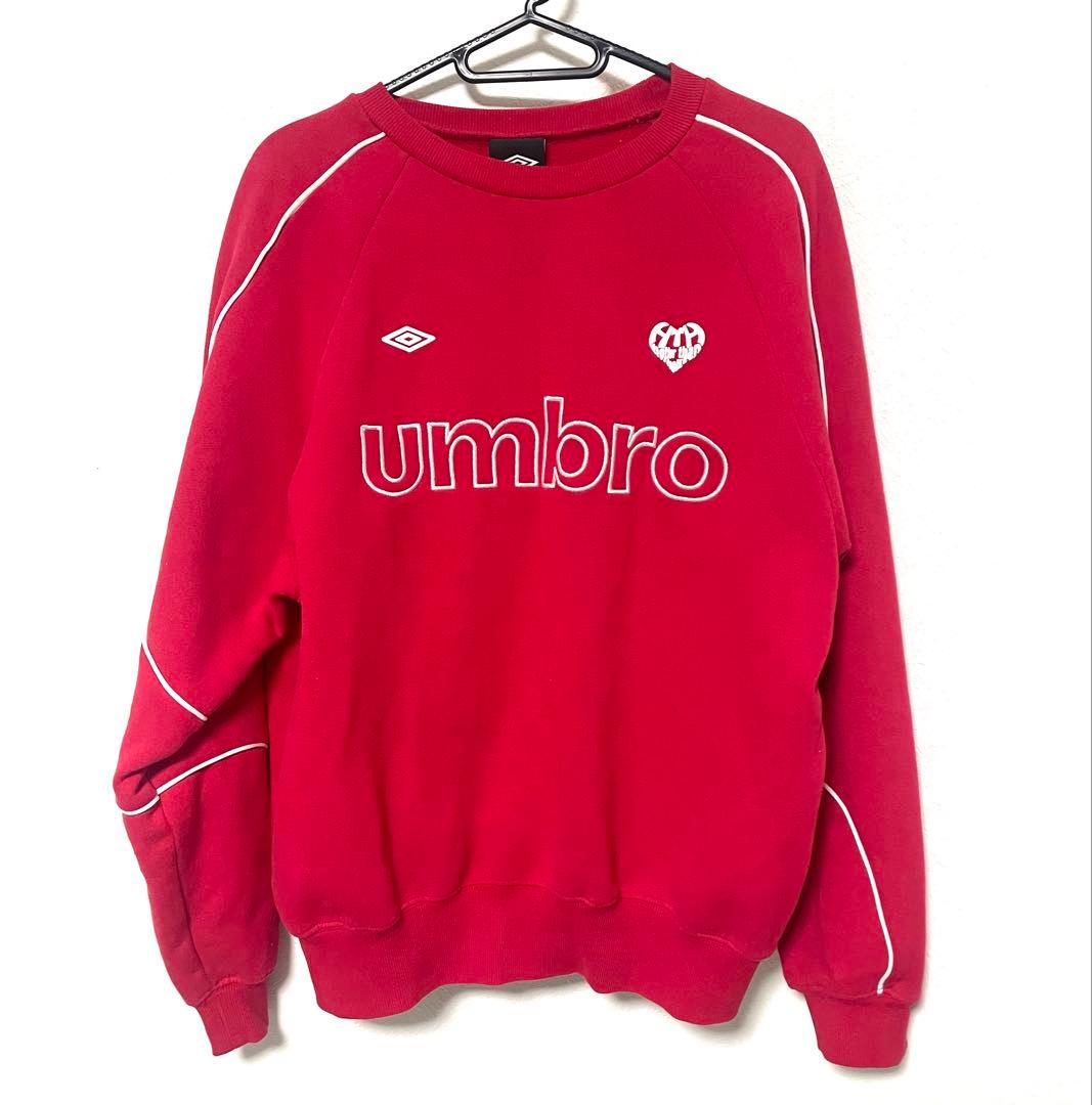 HTH×UMBRO crew sweat red Fサイズ