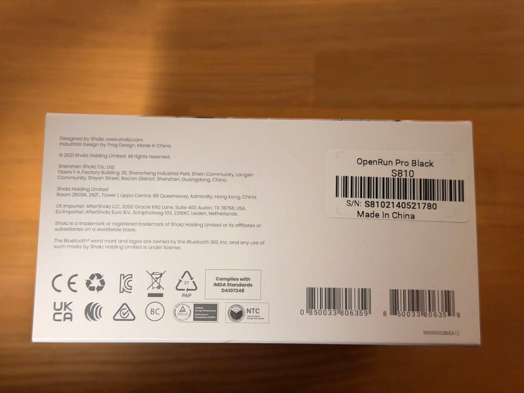 SHOKZ OpenRun Pro 骨伝導イヤホン ブラック