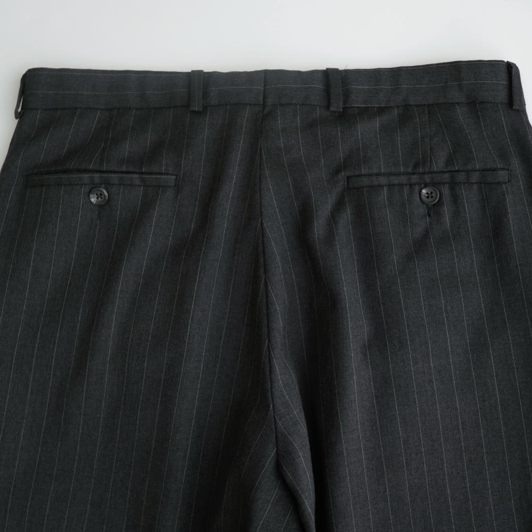 LAUREN RALPH LAUREN ツータックストライプスラックス