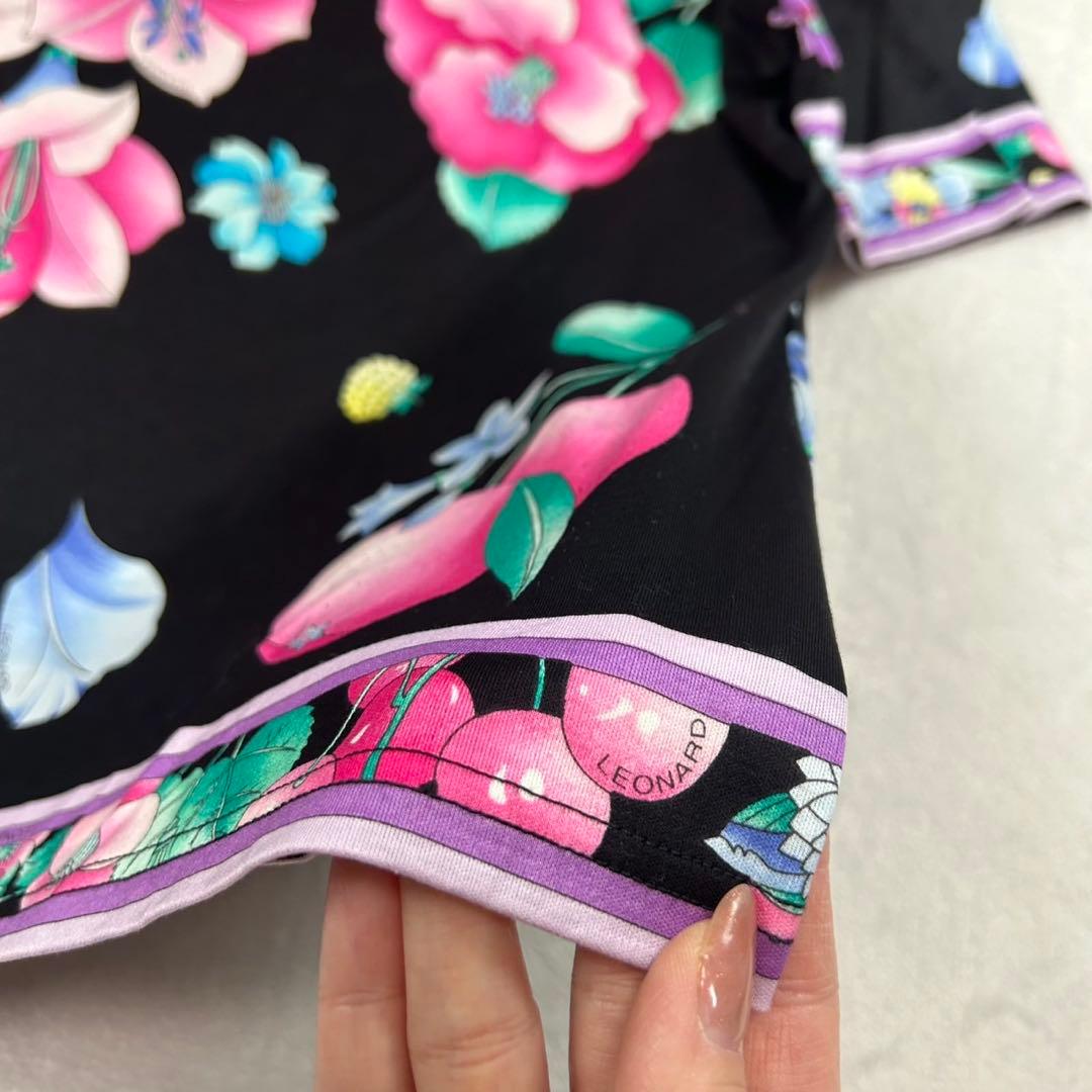 K449 新品未使用 XL レオナール 大きいサイズ カットソー レディース