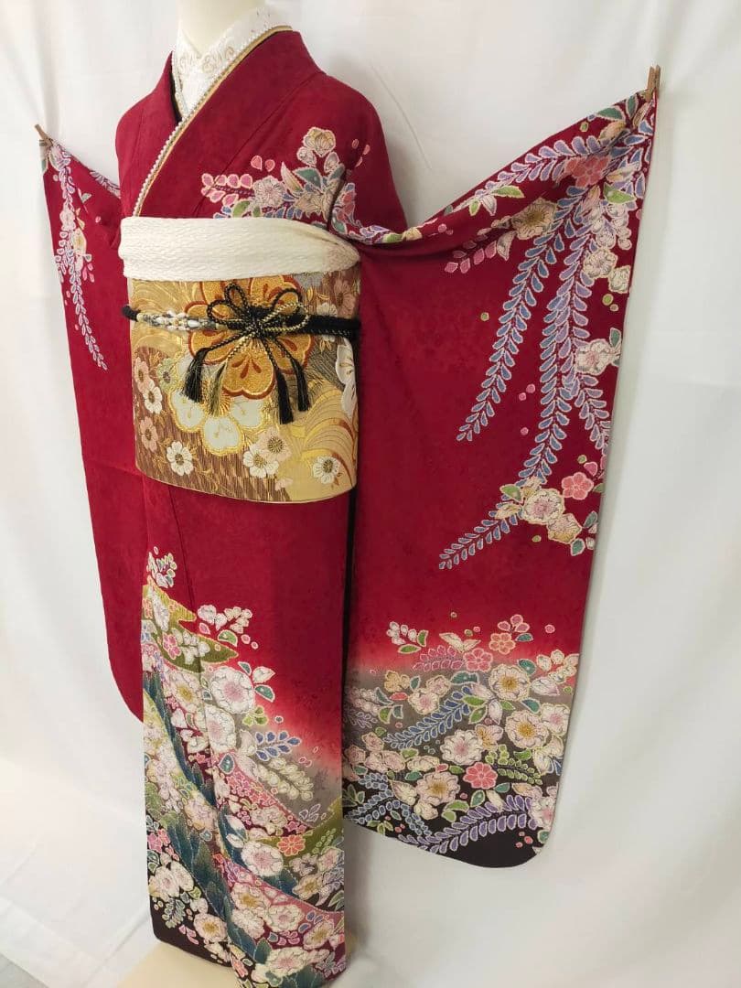 売約済み【WA-Modern】★★正絹　辻ヶ花　振袖7点フルセット★★