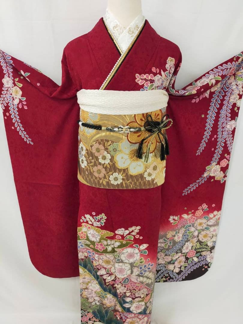 売約済み【WA-Modern】★★正絹　辻ヶ花　振袖7点フルセット★★