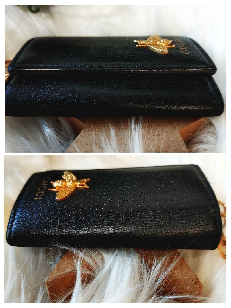 GUCCI グッチ キーケース アニマリエ メタルビー レザー 蜂