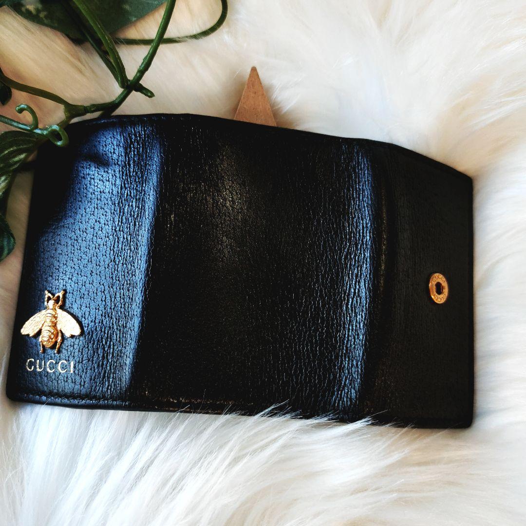 GUCCI グッチ キーケース アニマリエ メタルビー レザー 蜂
