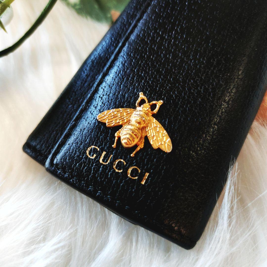 GUCCI グッチ キーケース アニマリエ メタルビー レザー 蜂