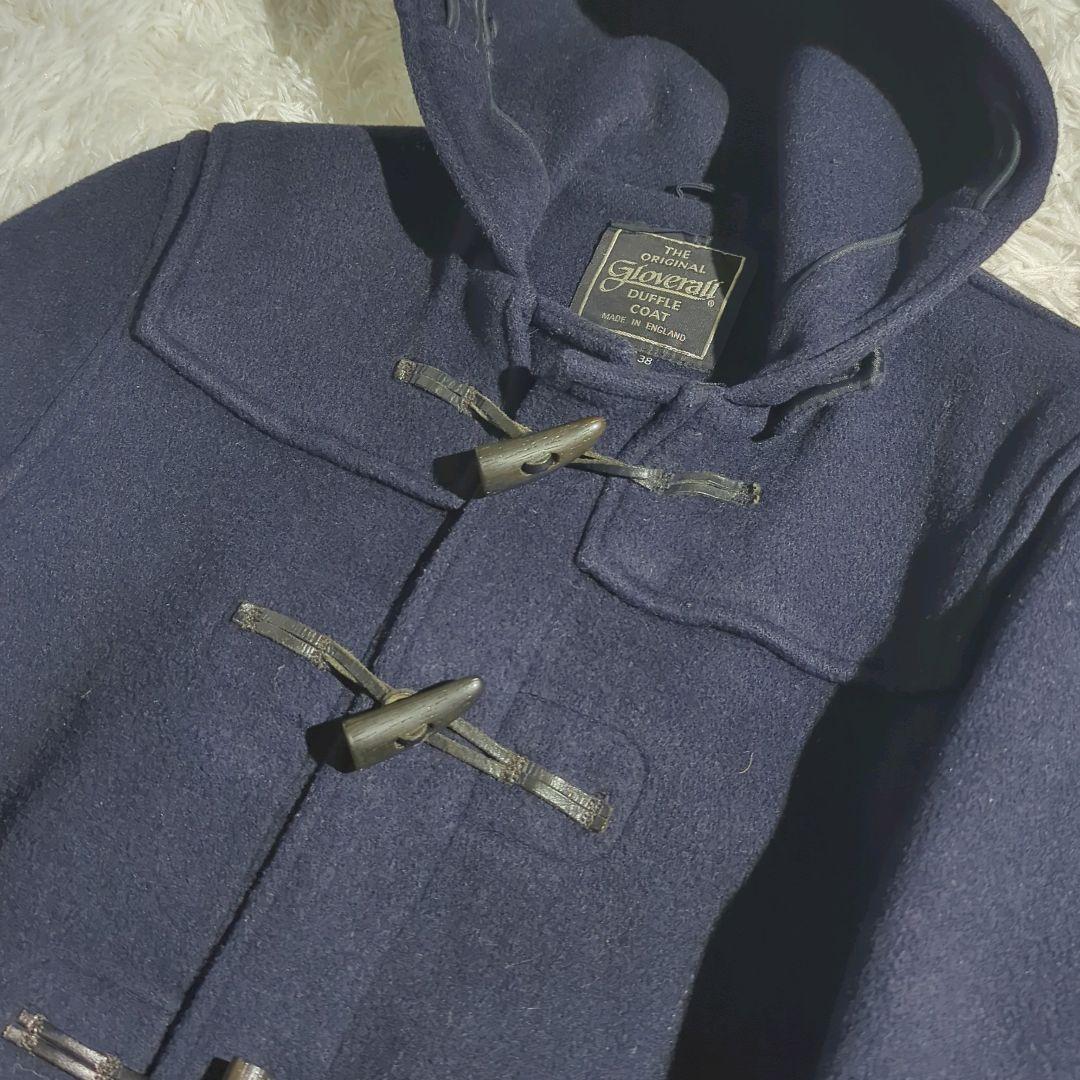 Gloverall キャメル生地 ダッフルコート レザートグルループ