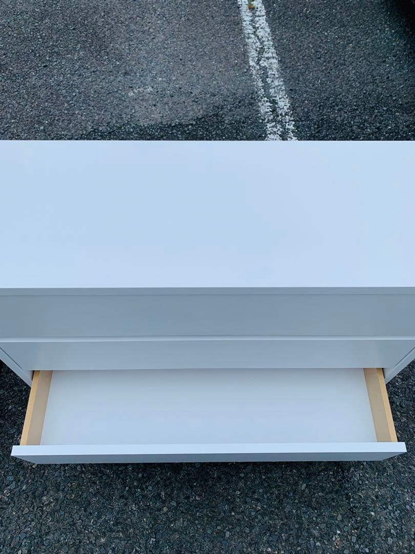 カウンター下収納ワゴン 引き出し ホワイト キャスター付き