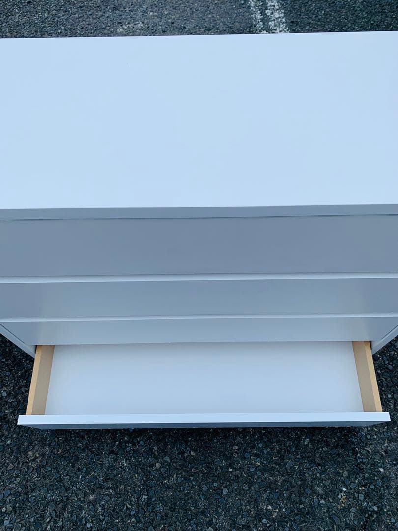 カウンター下収納ワゴン 引き出し ホワイト キャスター付き