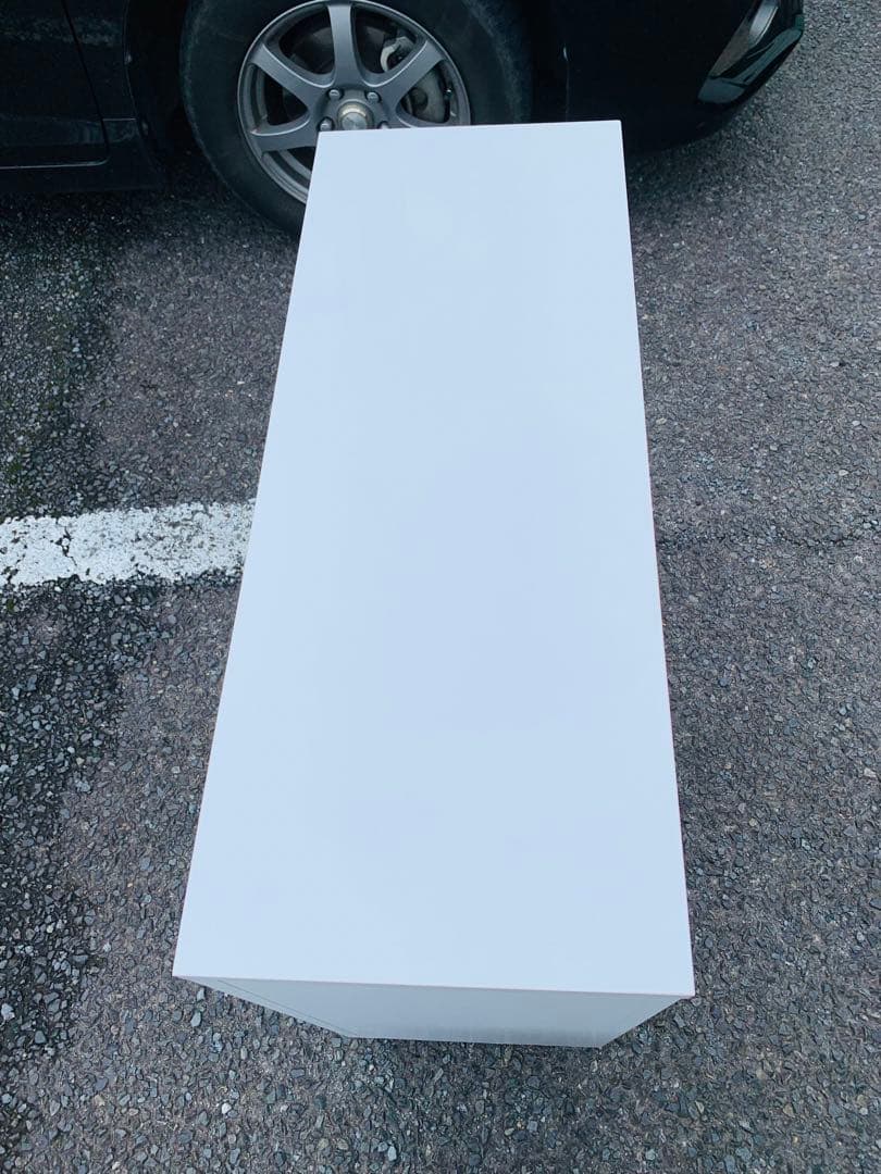 カウンター下収納ワゴン 引き出し ホワイト キャスター付き