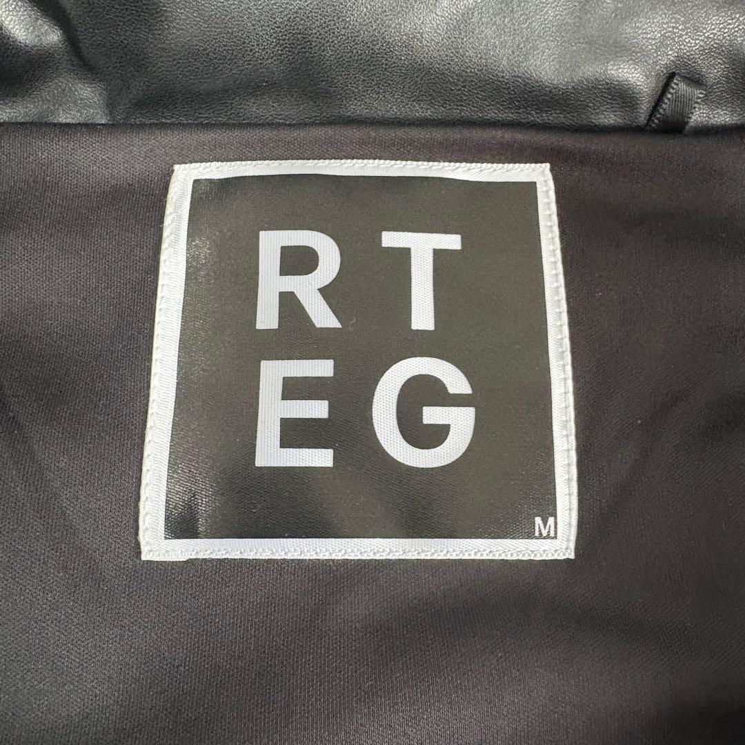 RTEG アダムスジャグラー ブラックキルティングダウンベスト（フード付き）