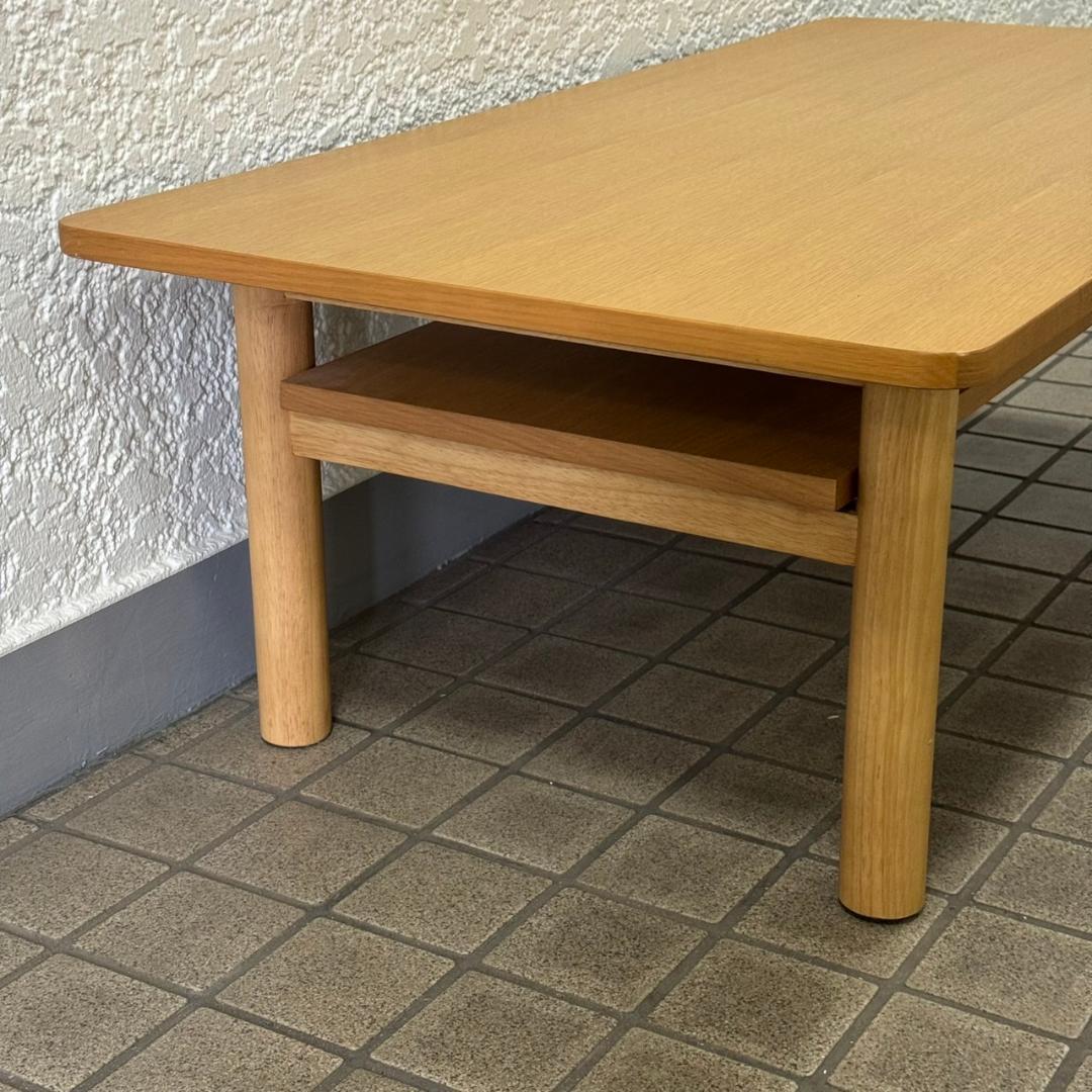♪無印良品　木製ローテーブル・オーク材　幅110㎝　MUJI　良品計画