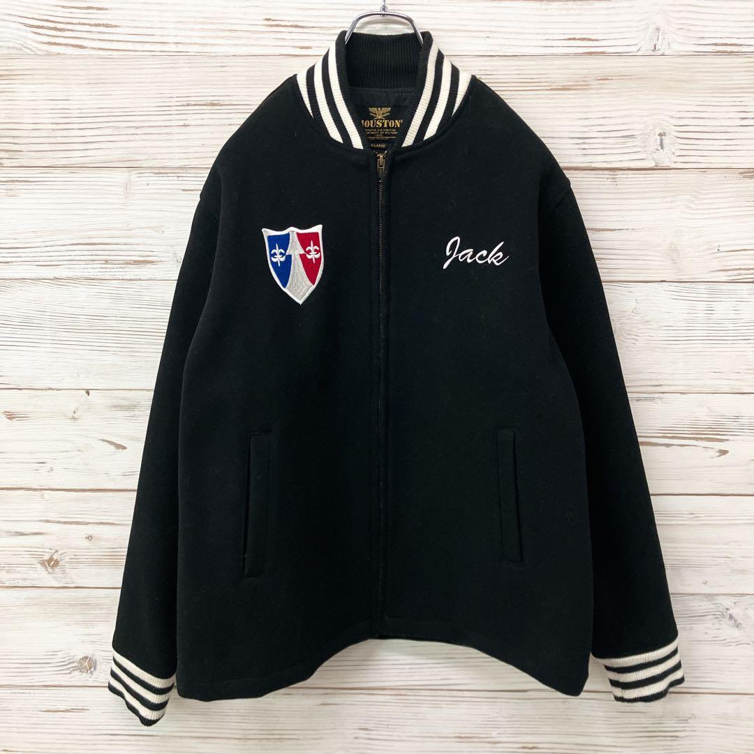 ヒューストン ウールジャケット スタジャン 黒 XL 8