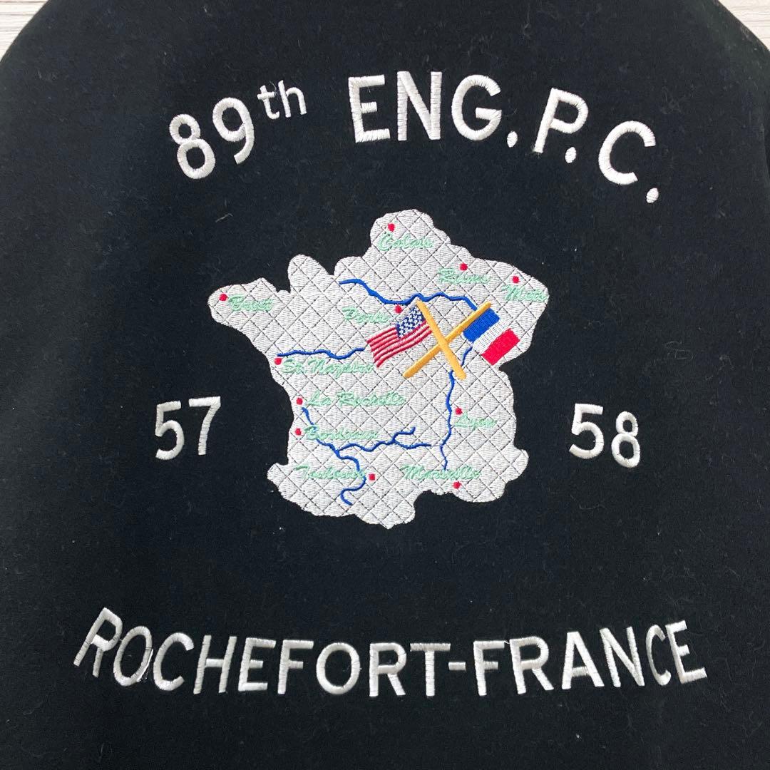 ヒューストン ウールジャケット スタジャン 黒 XL 8