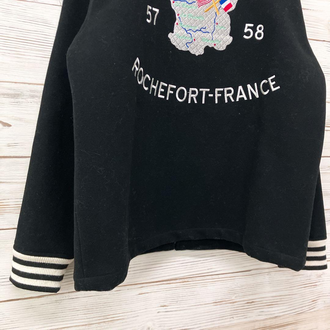 ヒューストン ウールジャケット スタジャン 黒 XL 8