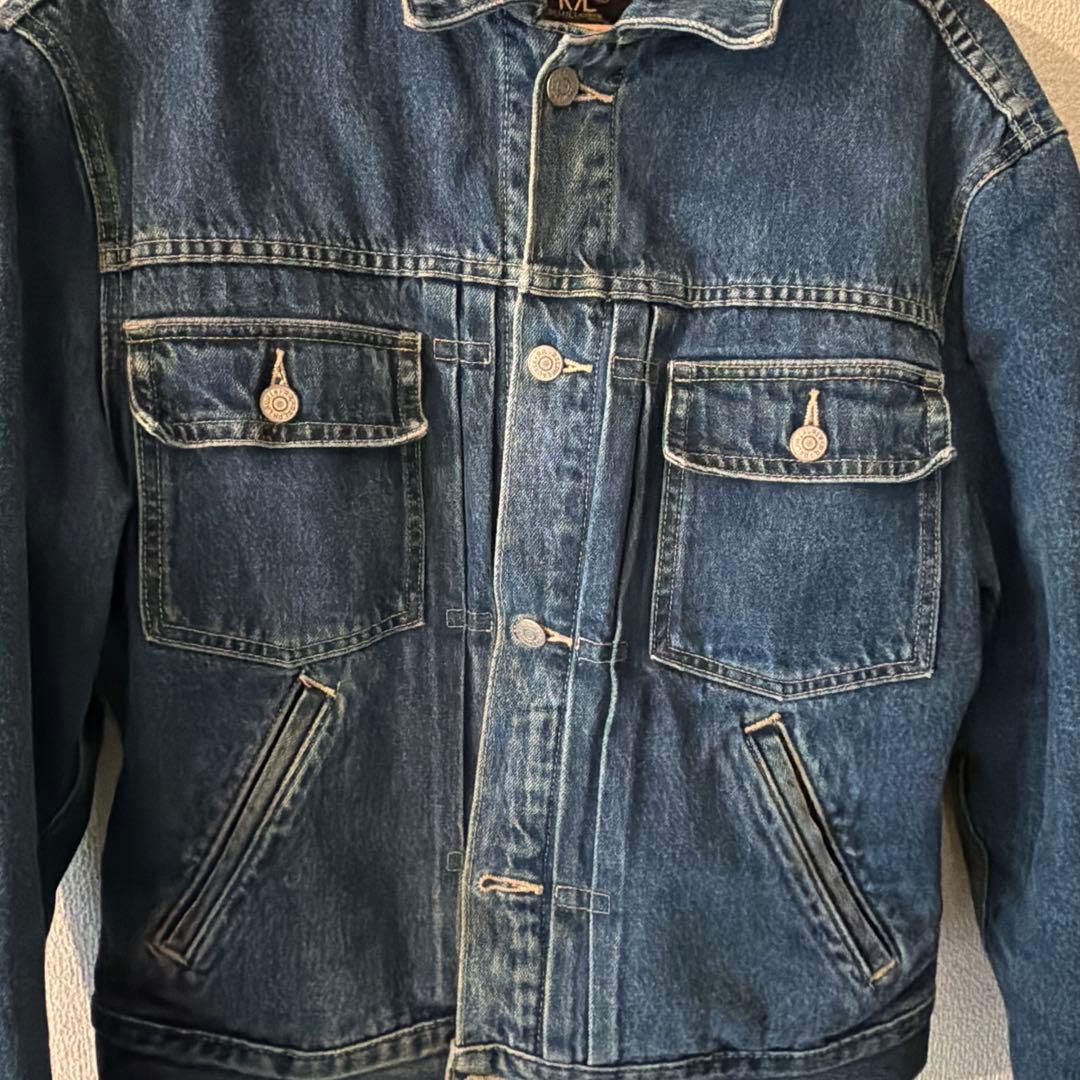 90s RRL 三つ星　デニムジャケット　ヴィンテージ　ラルフローレン