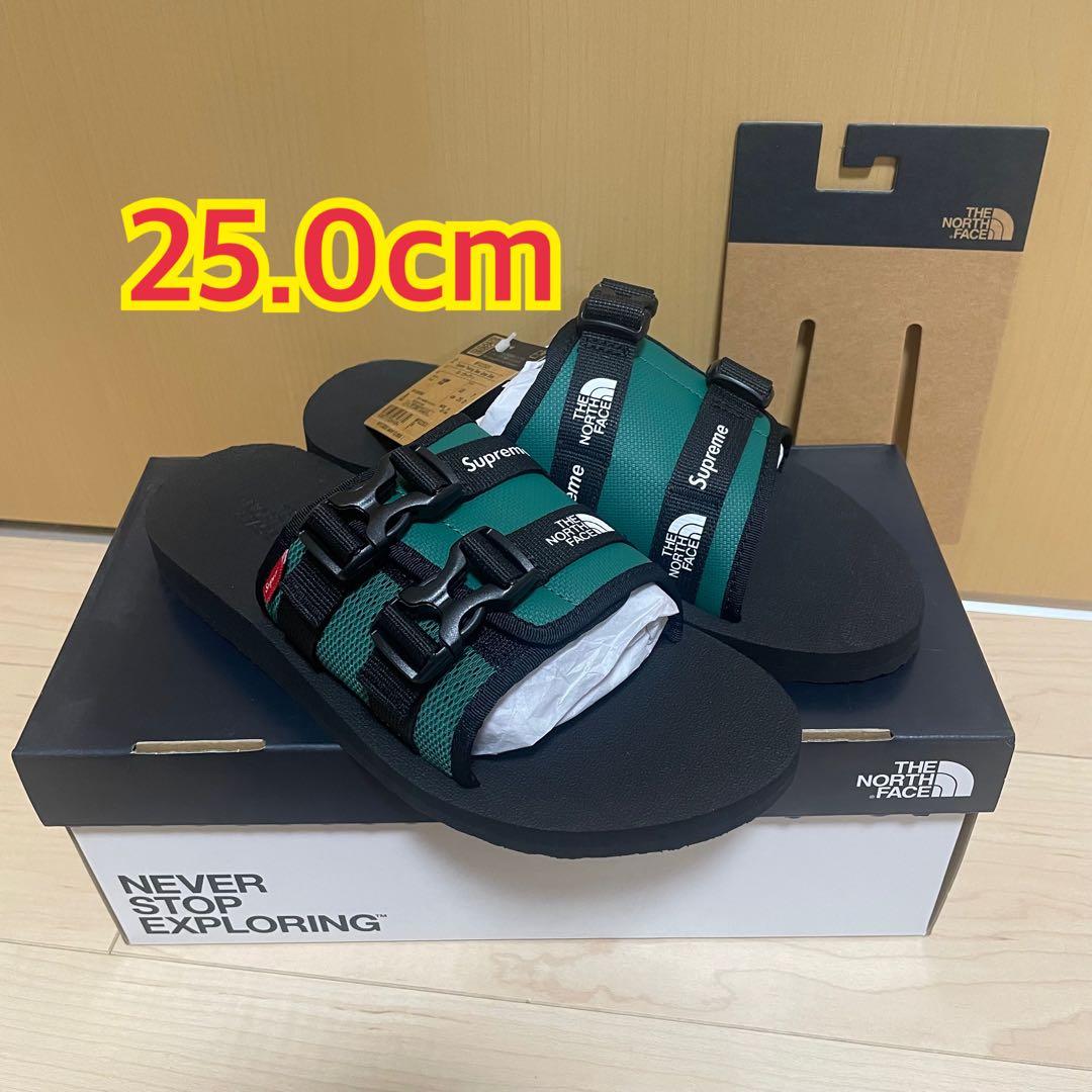 シュプリーム ノースフェイス 22SS ベースキャンプスライド サンダル 緑
