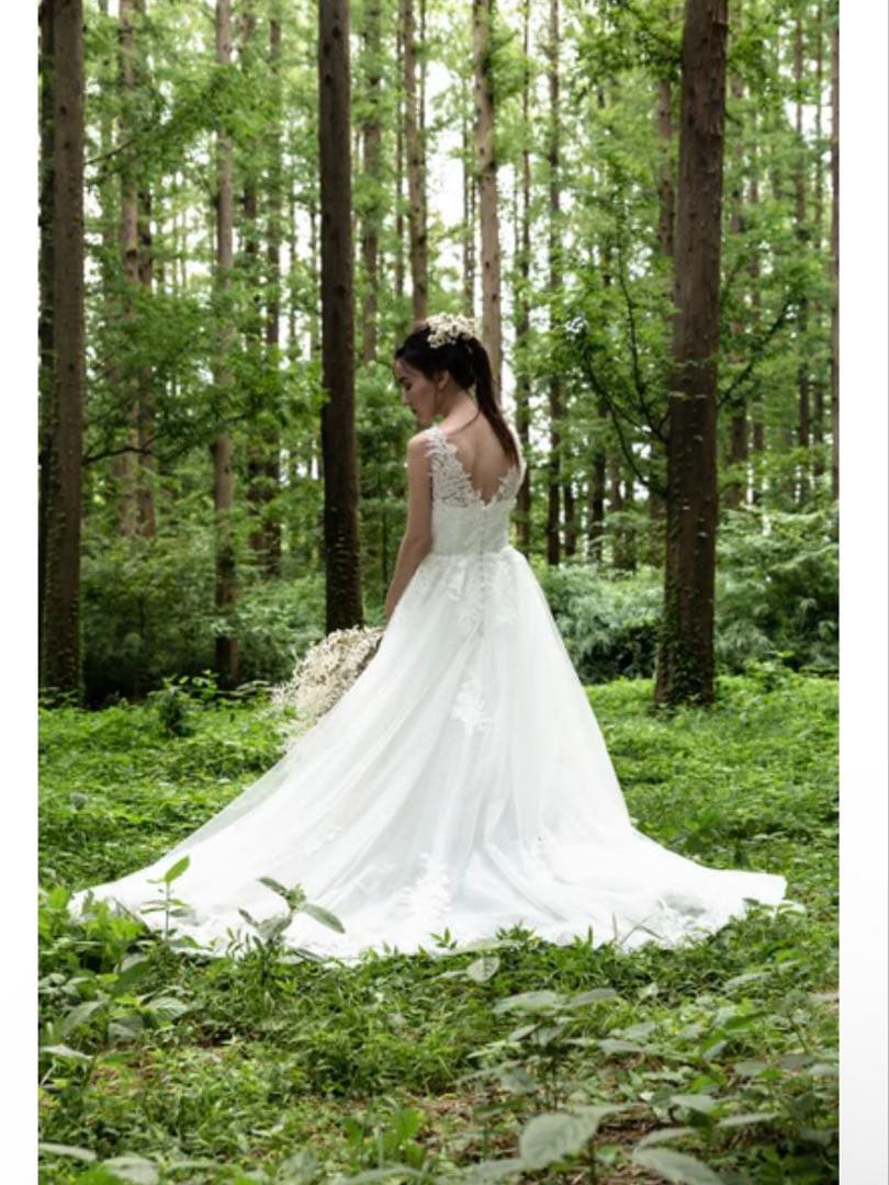 【美品】dress production 刺繍レース Aライン（W170）